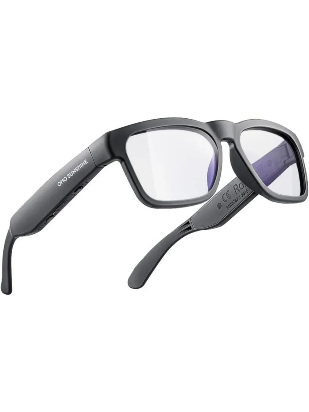 Lightweight Bluetooth Audio Sunglasses, Open Ear Sport Glasses, 10H Playtime